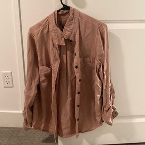 Pink button down tshirt